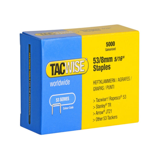 Type 53 Heavy Duty Galvanised Staples, Pack of 5000