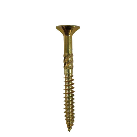 High Performance Pozi Woodscrew Zinc & YP M5 x 60/36mm (10 x 2 3/8") - Black Barn Upholstery Supplies